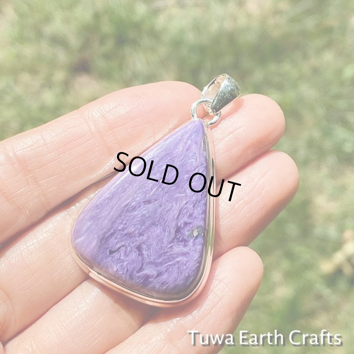 画像4: 大ぶり　1点物　高品質チャロアイト　ペンダントトップ★世界三大ヒーリングストーン天然石パワーストーンお守りアクセサリー (4)