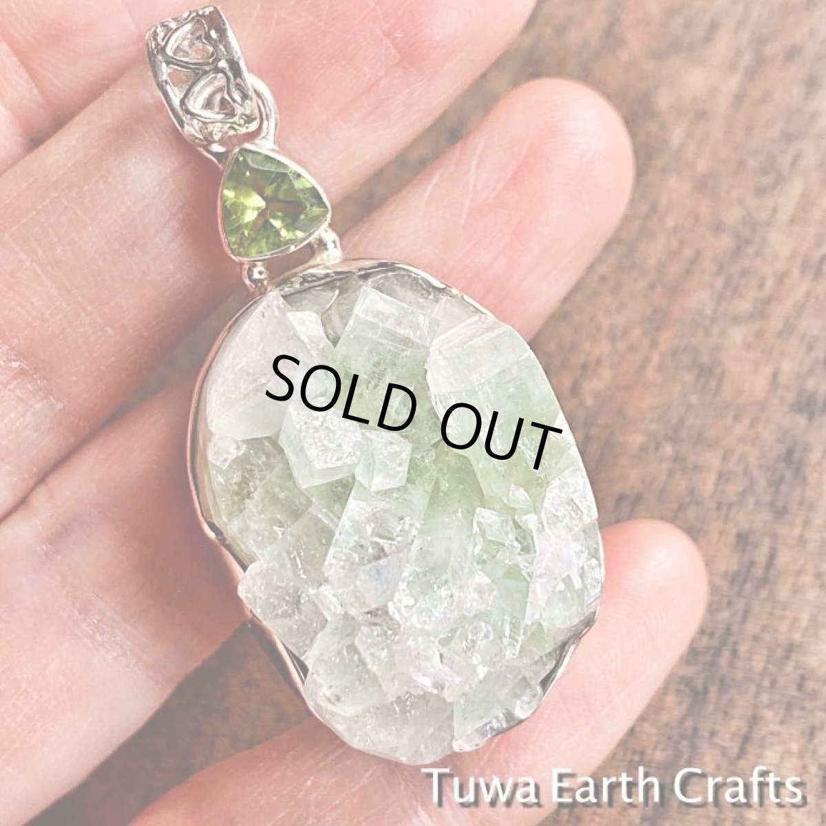 画像3: レア希少石　キラキラ大ぶり高品質グリーンアポフィライト原石＆ペリドット　ペンダントトップ★ヒーリングストーンスターリングシルバー★天然石パワーストーンお守りアクセサリー (3)