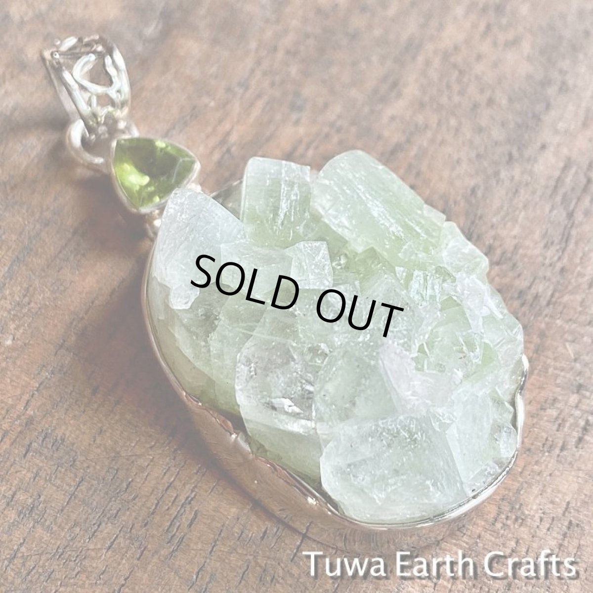 画像6: レア希少石　キラキラ大ぶり高品質グリーンアポフィライト原石＆ペリドット　ペンダントトップ★ヒーリングストーンスターリングシルバー★天然石パワーストーンお守りアクセサリー (6)
