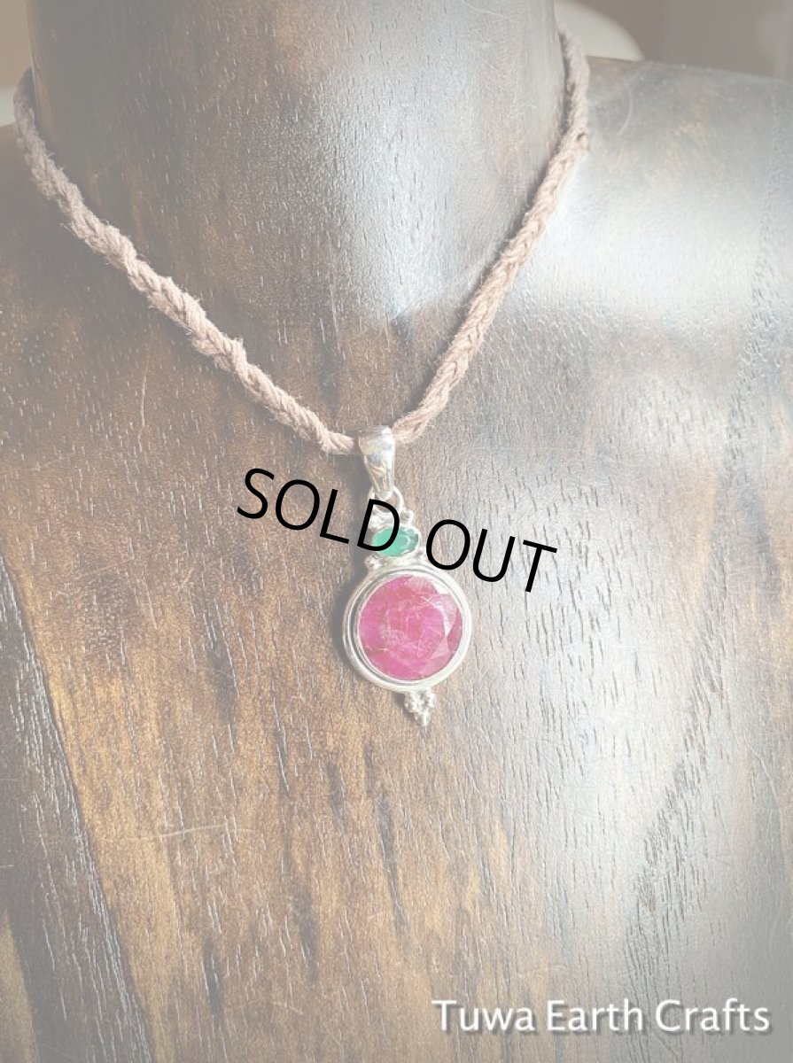 画像11: １点物　高品質 天然ルビー＆エメラルド ペンダントトップ★ヒーリングストーン天然石ジュエリー　パワーストーン　アクセサリー (11)