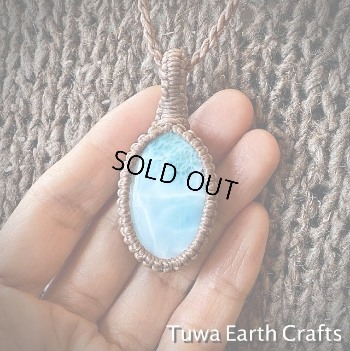 画像11: 【愛と平和のシンボル】大ぶり高品質ラリマー　ペンダント/ネックレス　シンプル＆ナチュラル＊モカベージュ紐＊世界三大ヒーリングストーン天然石パワーストーンアクセサリー (11)