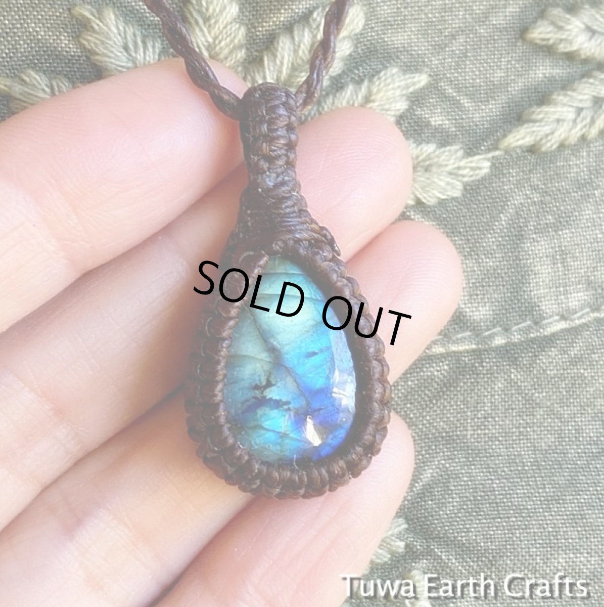 画像2: 【夢の実現をサポート】神秘的ブルーの閃光♪ラブラドライト　ペンダント/ネックレス　シンプル　天然石パワーストーンお守りアクセサリー　マクラメ　　ヒーリングストーン (2)