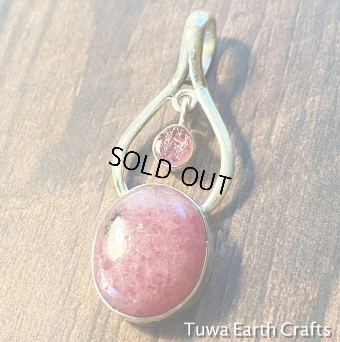 画像4: 1点もの【魔除け】高品質ロードナイト＆ピンクトルマリン原石　ペンダントトップ*ヒーリングお守り天然石パワーストーンアクセサリー (4)