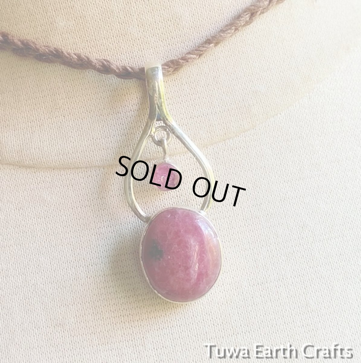 画像9: 1点もの【魔除け】高品質ロードナイト＆ピンクトルマリン原石　ペンダントトップ*ヒーリングお守り天然石パワーストーンアクセサリー (9)