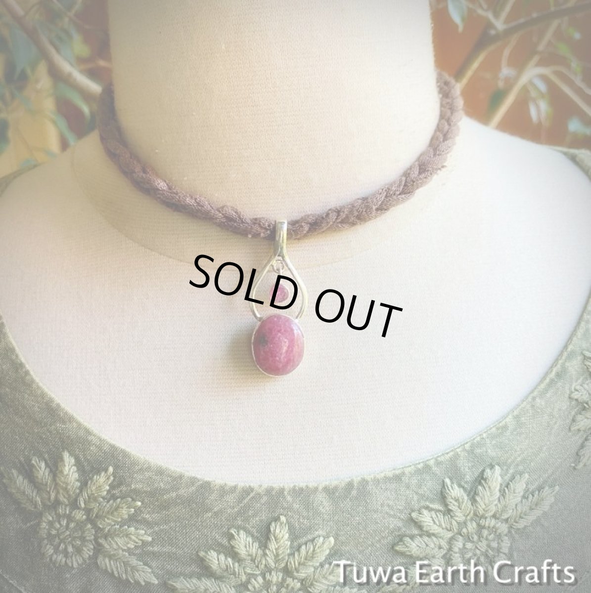 画像12: 1点もの【魔除け】高品質ロードナイト＆ピンクトルマリン原石　ペンダントトップ*ヒーリングお守り天然石パワーストーンアクセサリー (12)