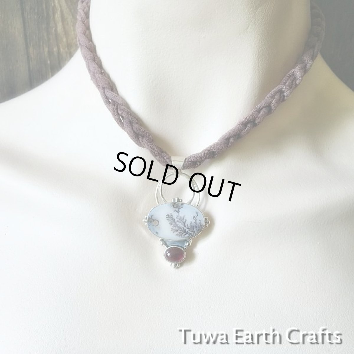 画像6: 【自然との繋がりを深める】1点もの　高品質デンドリティック （ランドスケープ）アゲート・デンドライト＆ガーネット  ペンダントトップ　天然石ヒーリングジュエリー　パワーストーンお守りアクセサリー (6)