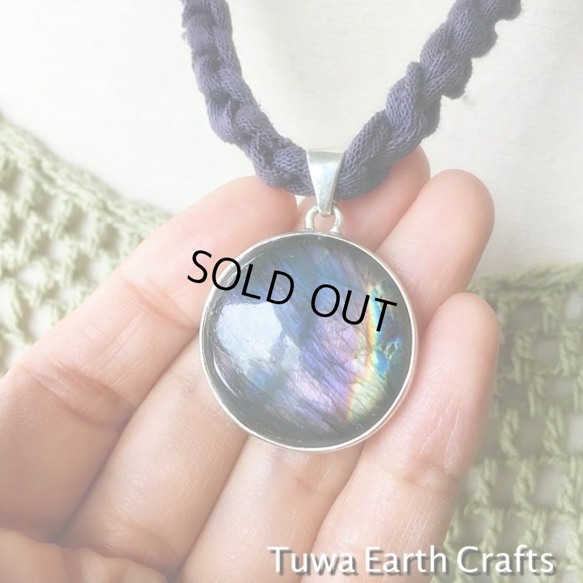 画像15: レア1点もの　パープル〜ピンク 高品質スペクトロライト・ラブラドライト　ペンダントトップ　大ぶり　パワーストーン天然石お守りアクセサリー　ヒーリングジュエリー (15)