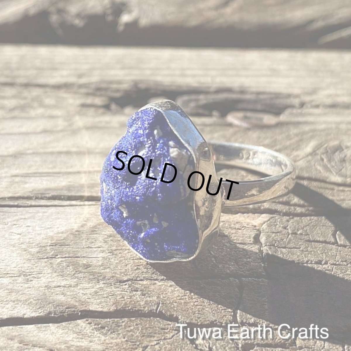 画像5: 1点物　高品質アズライト 原石リング パイライト入り♪ 指輪15号 鉱物 天然石 パワーストーンアクセサリー ヒーリングジュエリー お守り (5)