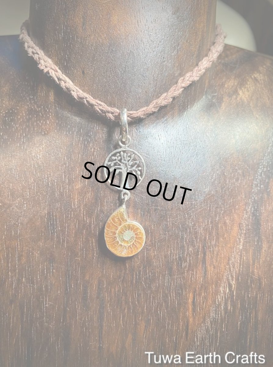 画像9: 【開運お守り・生命力アップ】1点物★高品質アンモナイト化石ペンダントトップ★生命の樹・ツリーオブライフ ヒーリングストーン天然石ジュエリー　パワーストーンアクセサリー (9)