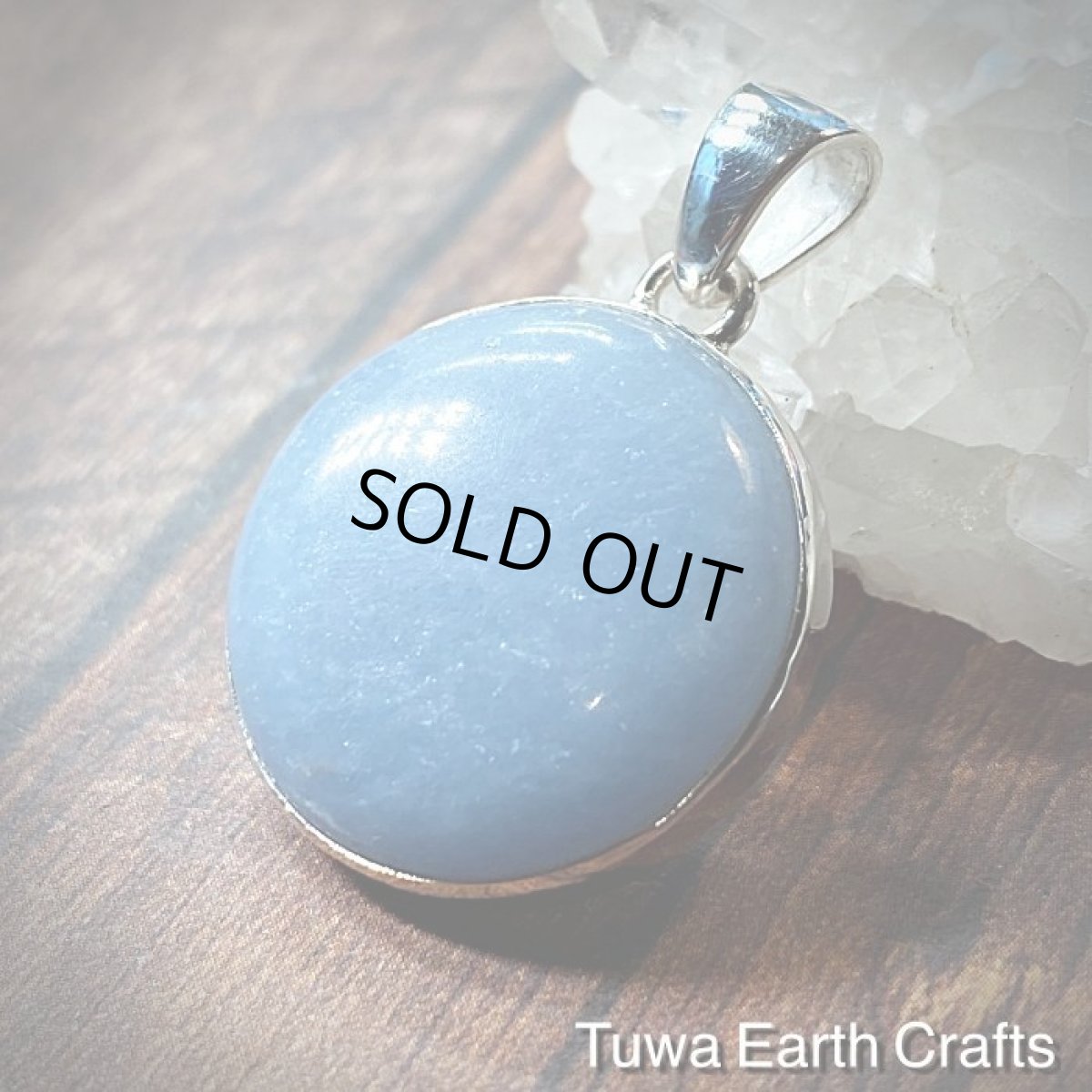 画像6: まんまる満月型♪ 高品質エンジェライト天然石ペンダントトップ*ヒーリングジュエリー お守り天然石パワーストーンアクセサリー スターリングシルバー (6)