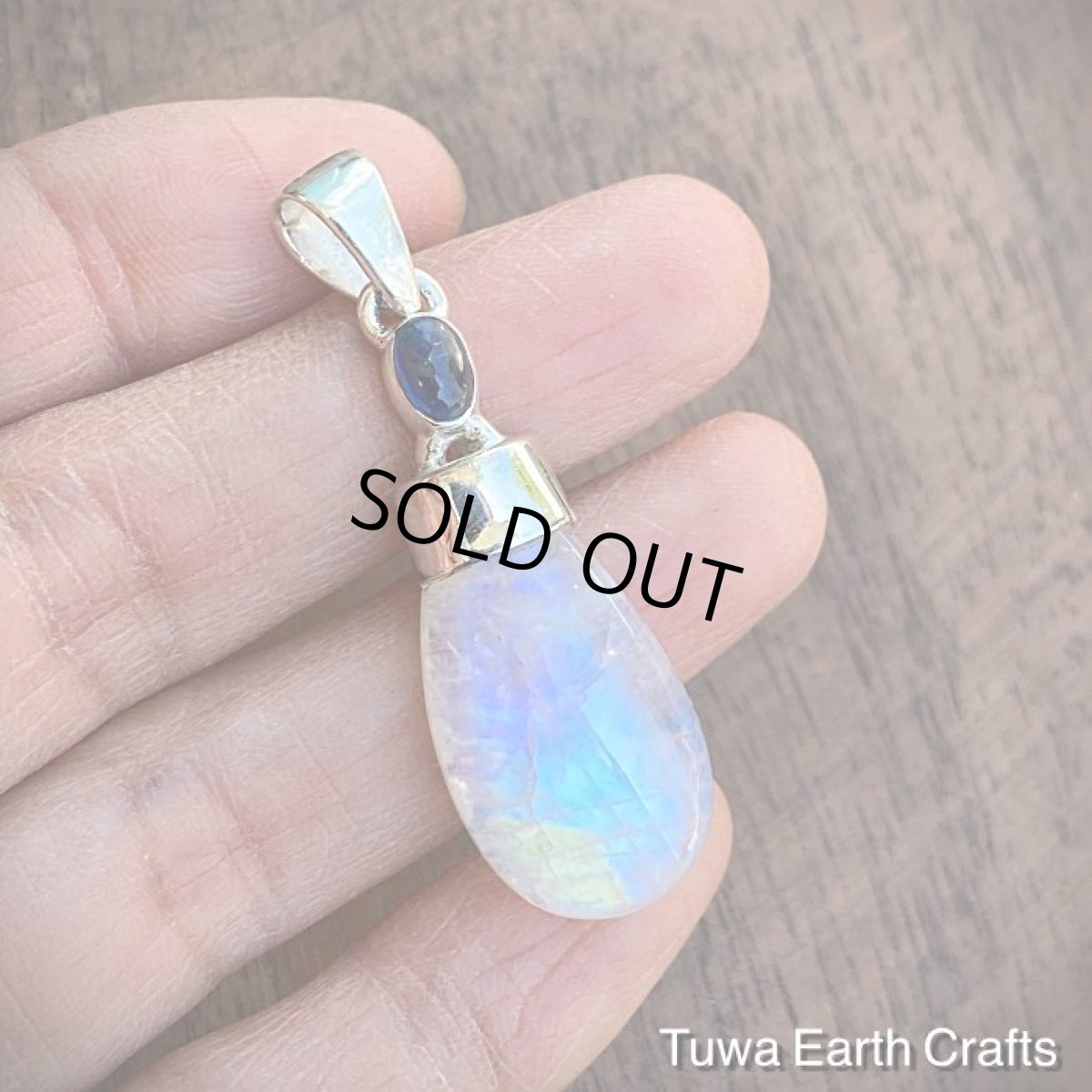 画像13: 【直感力アップ・潜在能力を引き出す】1点物 高品質カイヤナイト＆レインボームーンストーン ペンダントトップ★カイアナイト・カヤナイト・藍晶石　ヒーリングストーン天然石パワーストーンお守りアクセサリー ヒーリングジュエリー  (13)