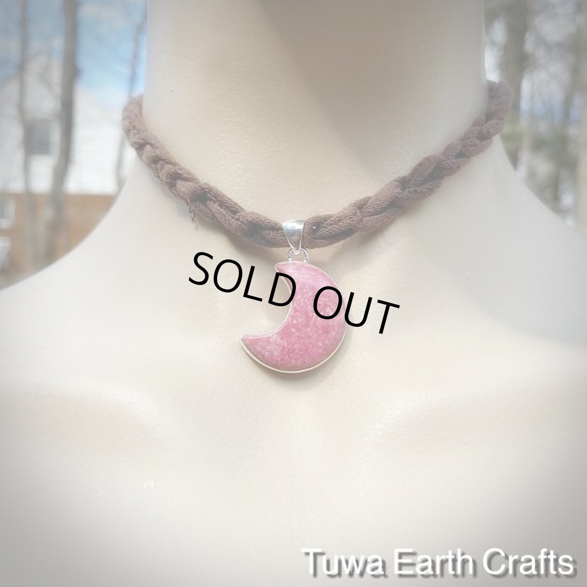 画像7: 三日月型🌙 高品質ピンクチューライト ペンダントトップ★パワーストーンお守り天然石アクセサリー　ヒーリングストーン ジュエリー (7)
