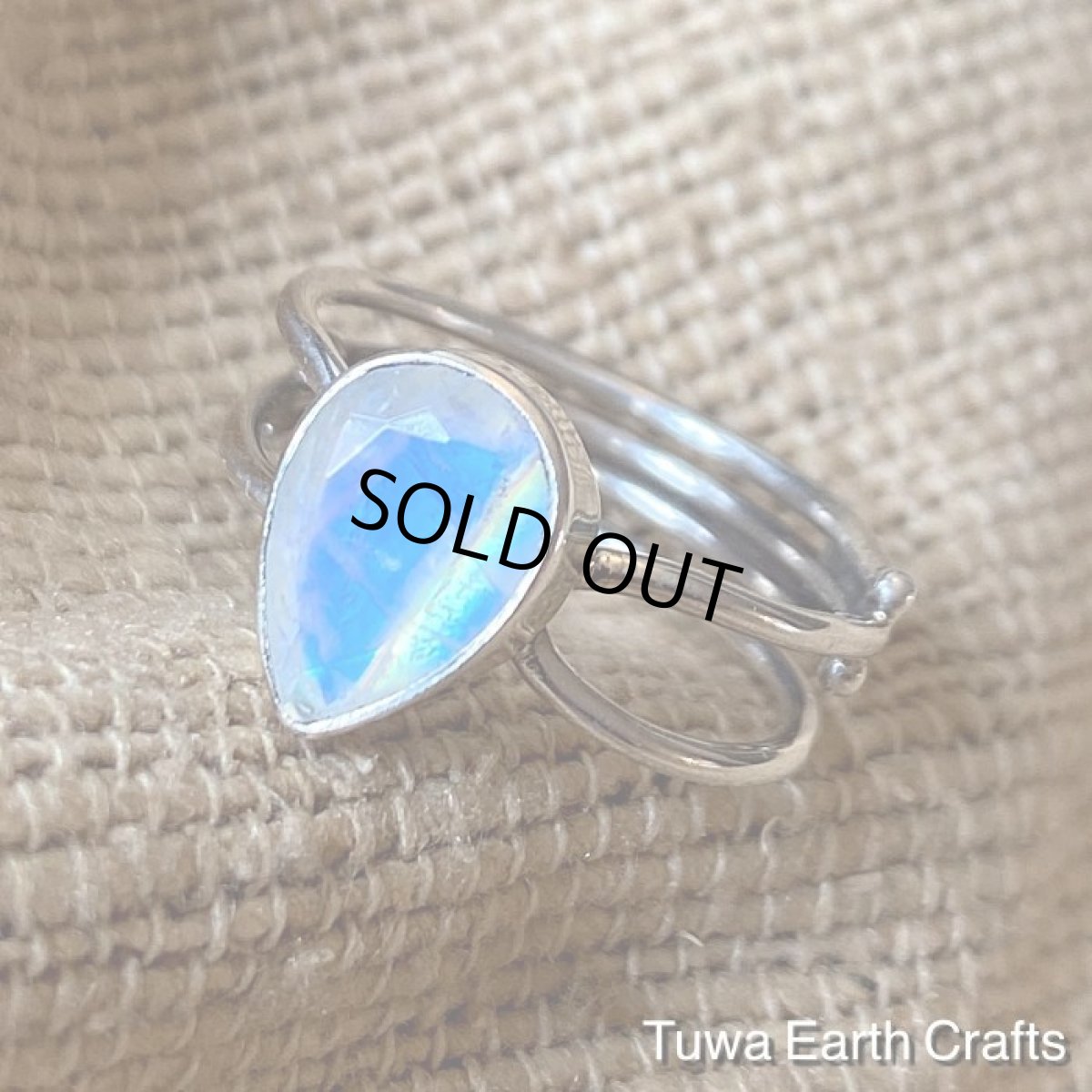 画像2: 【直感力アップ・潜在能力を引き出す】高品質ロイヤルレインボームーンストーン リング 指輪 15号★ヒーリングストーン お守り 天然石パワーストーン アクセサリー (2)