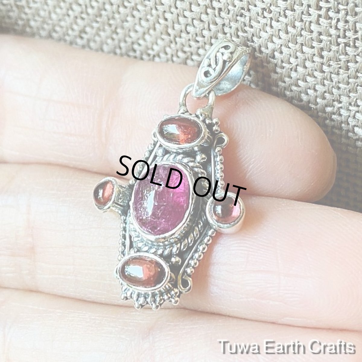 画像2: 【恋愛運アップ・絆を深める】高品質ピンクトルマリン＆ガーネット ペンダントトップ★ヒーリングジュエリー　お守り天然石パワーストーンアクセサリー★10月誕生石 (2)
