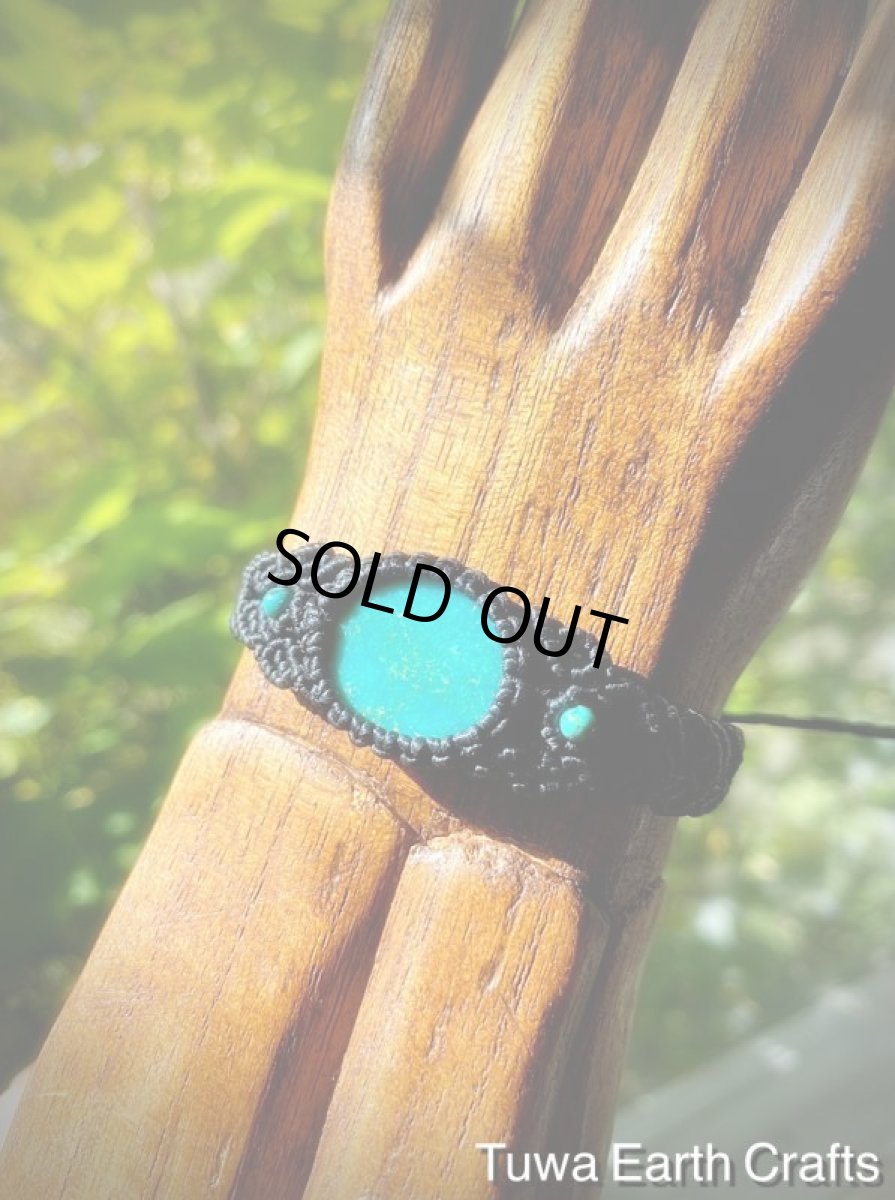 画像11: 【旅のお守り・護身】1点物★高品質ターコイズ ブレスレット★トルコ石 マクラメアクセサリー★パワーストーン天然石ハンドメイドジュエリー (11)