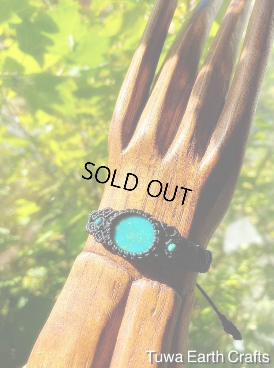 画像13: 【旅のお守り・護身】1点物★高品質ターコイズ ブレスレット★トルコ石 マクラメアクセサリー★パワーストーン天然石ハンドメイドジュエリー (13)