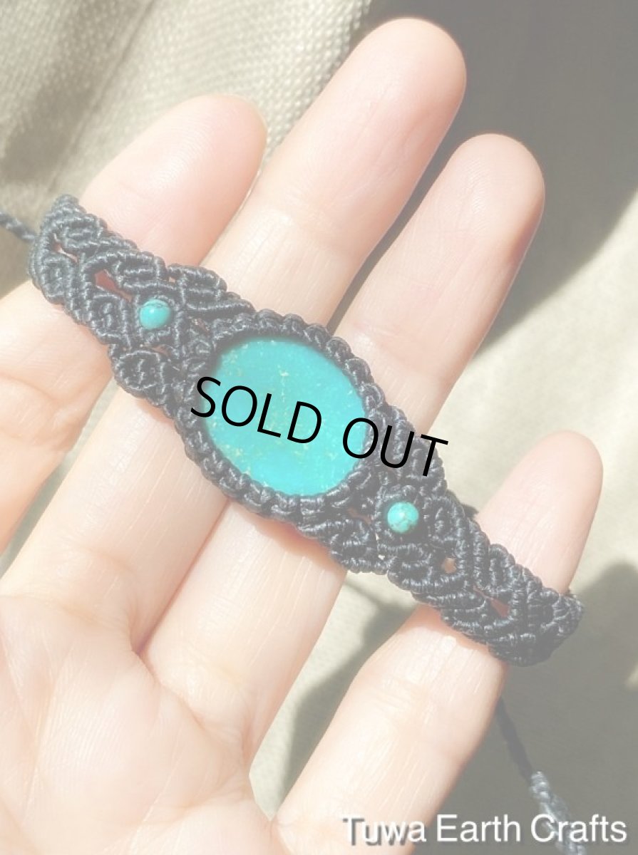 画像5: 【旅のお守り・護身】1点物★高品質ターコイズ ブレスレット★トルコ石 マクラメアクセサリー★パワーストーン天然石ハンドメイドジュエリー (5)