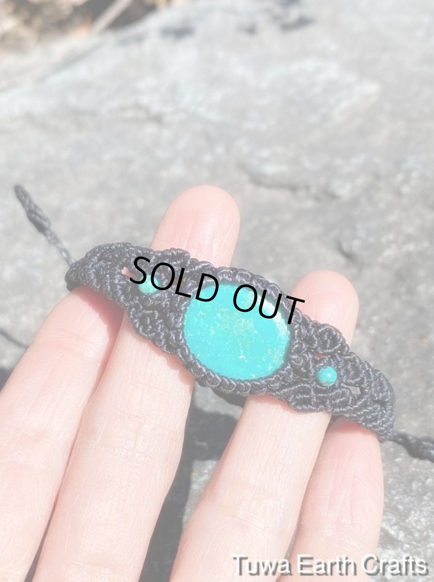 画像4: 【旅のお守り・護身】1点物★高品質ターコイズ ブレスレット★トルコ石 マクラメアクセサリー★パワーストーン天然石ハンドメイドジュエリー (4)
