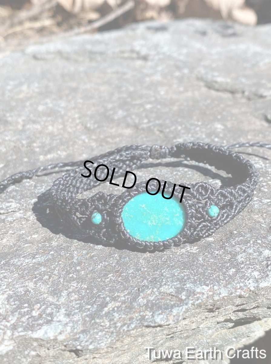 画像6: 【旅のお守り・護身】1点物★高品質ターコイズ ブレスレット★トルコ石 マクラメアクセサリー★パワーストーン天然石ハンドメイドジュエリー (6)