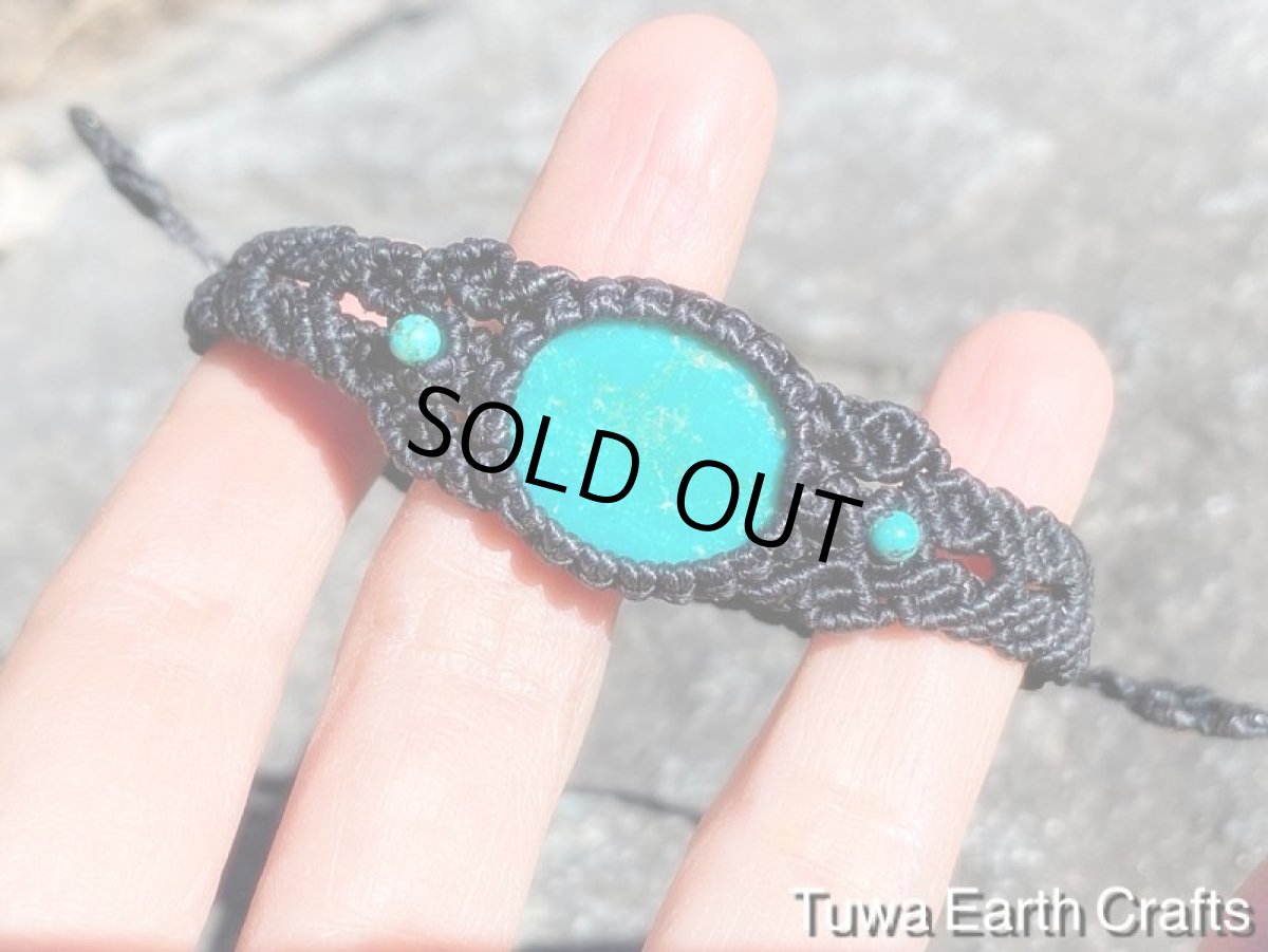 画像7: 【旅のお守り・護身】1点物★高品質ターコイズ ブレスレット★トルコ石 マクラメアクセサリー★パワーストーン天然石ハンドメイドジュエリー (7)
