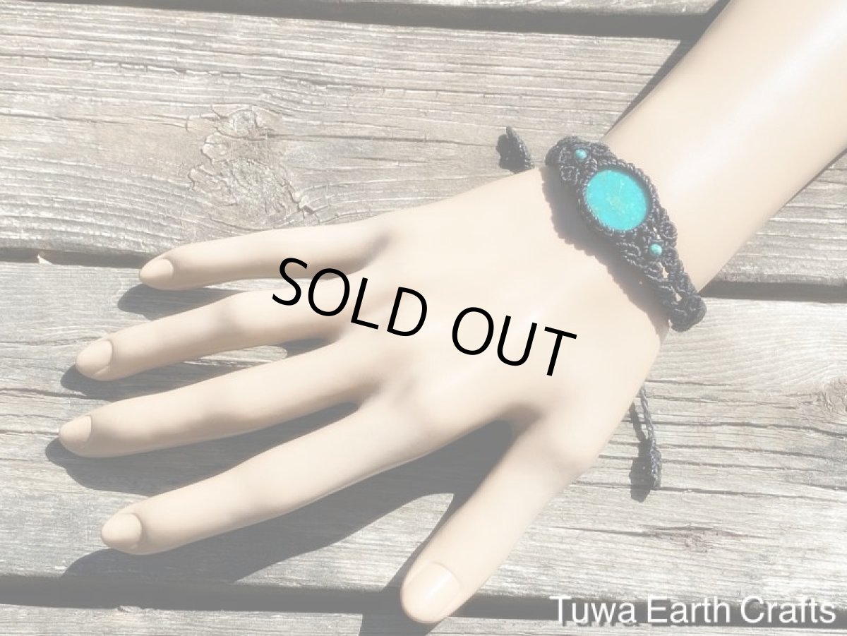 画像16: 【旅のお守り・護身】1点物★高品質ターコイズ ブレスレット★トルコ石 マクラメアクセサリー★パワーストーン天然石ハンドメイドジュエリー (16)