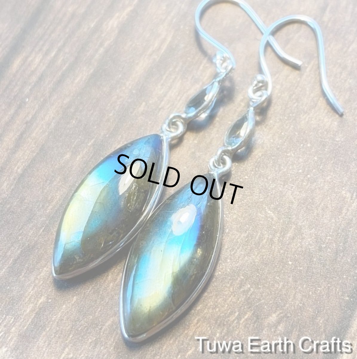 画像2: 虹入り🌈✨【夢の実現をサポート】オーロラ色  高品質 ブルーラブラドライト＆宝石質ブルートパーズ ピアス★天然石アクセサリー ヒーリングストーンお守りジュエリー (2)