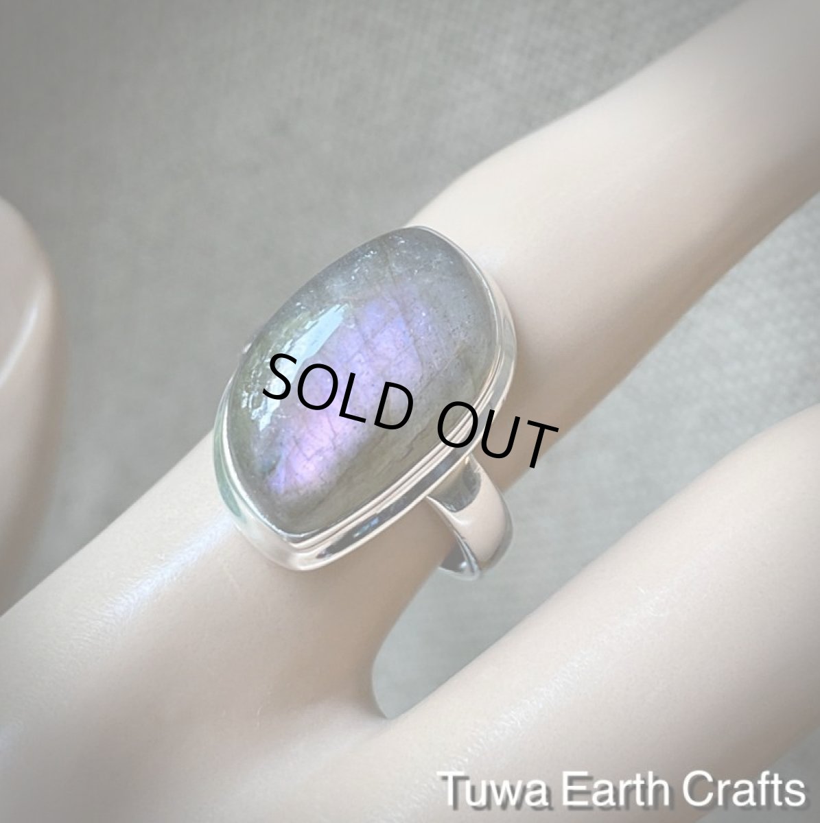 画像3: 1点物大ぶり✨ レア＆高品質 ピンク〜パープル ラブラドライト　リング　神秘的シラー 指輪 14号 ヒーリングジュエリー  天然石 パワーストーンアクセサリー (3)