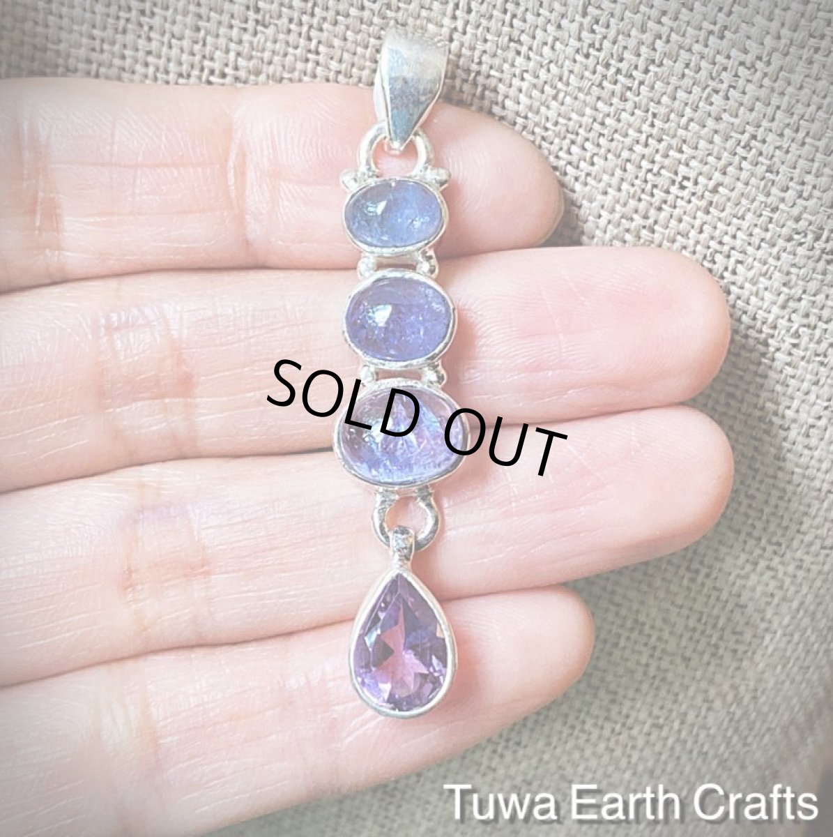 画像4: 高品質タンザナイト＆キラキラ宝石質アメジスト ペンダントトップ★世界三大ヒーリングストーン ジュエリー 天然石パワーストーン (4)