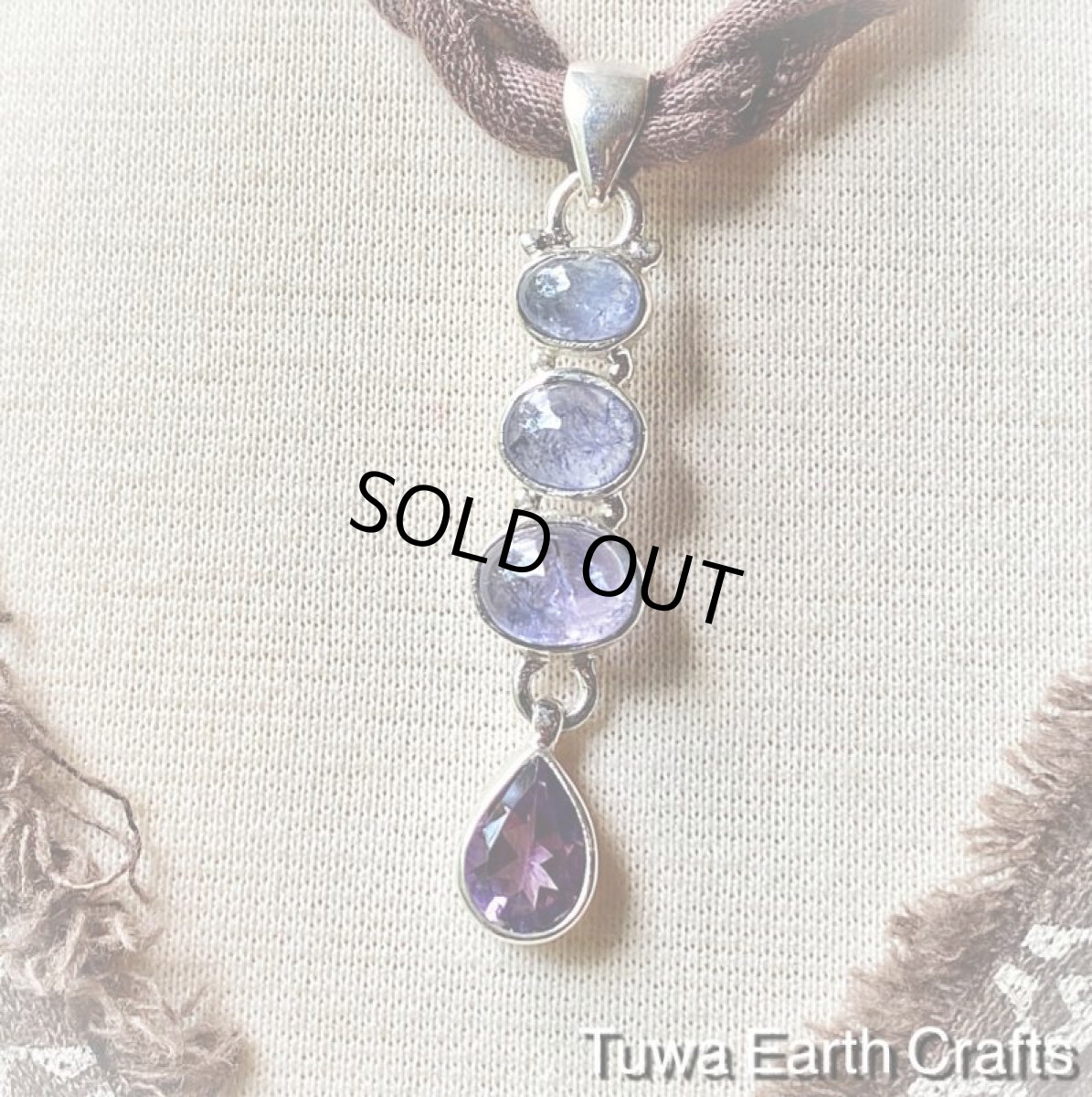 画像11: 高品質タンザナイト＆キラキラ宝石質アメジスト ペンダントトップ★世界三大ヒーリングストーン ジュエリー 天然石パワーストーン (11)