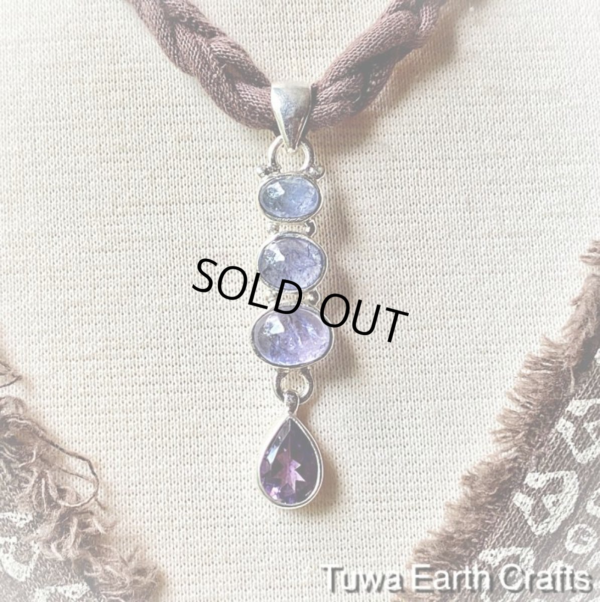 画像12: 高品質タンザナイト＆キラキラ宝石質アメジスト ペンダントトップ★世界三大ヒーリングストーン ジュエリー 天然石パワーストーン (12)