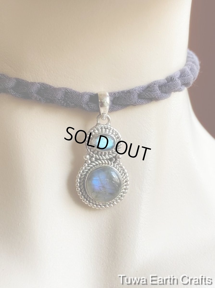 画像6: アウトレット♪【夢の実現をサポート】 神秘的ブルー高品質ラブラドライト ペンダントトップ*天然石パワーストーンお守りアクセサリー ヒーリングジュエリー (6)