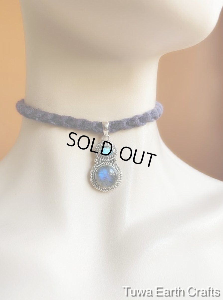 画像10: アウトレット♪【夢の実現をサポート】 神秘的ブルー高品質ラブラドライト ペンダントトップ*天然石パワーストーンお守りアクセサリー ヒーリングジュエリー (10)