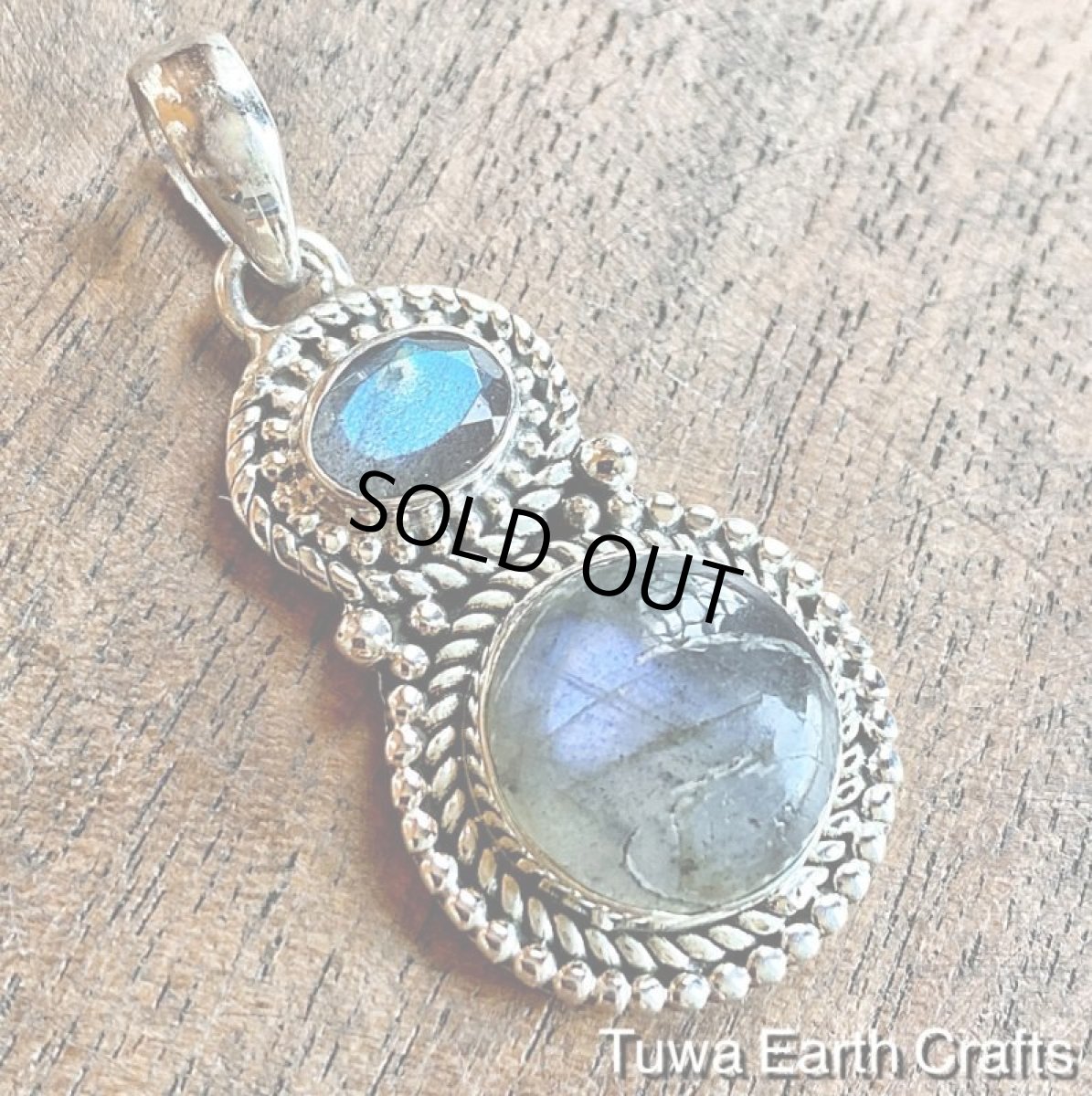 画像13: アウトレット♪【夢の実現をサポート】 神秘的ブルー高品質ラブラドライト ペンダントトップ*天然石パワーストーンお守りアクセサリー ヒーリングジュエリー (13)