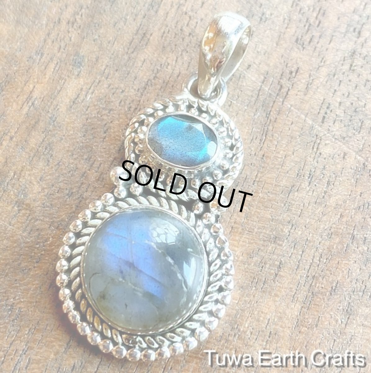 画像12: アウトレット♪【夢の実現をサポート】 神秘的ブルー高品質ラブラドライト ペンダントトップ*天然石パワーストーンお守りアクセサリー ヒーリングジュエリー (12)