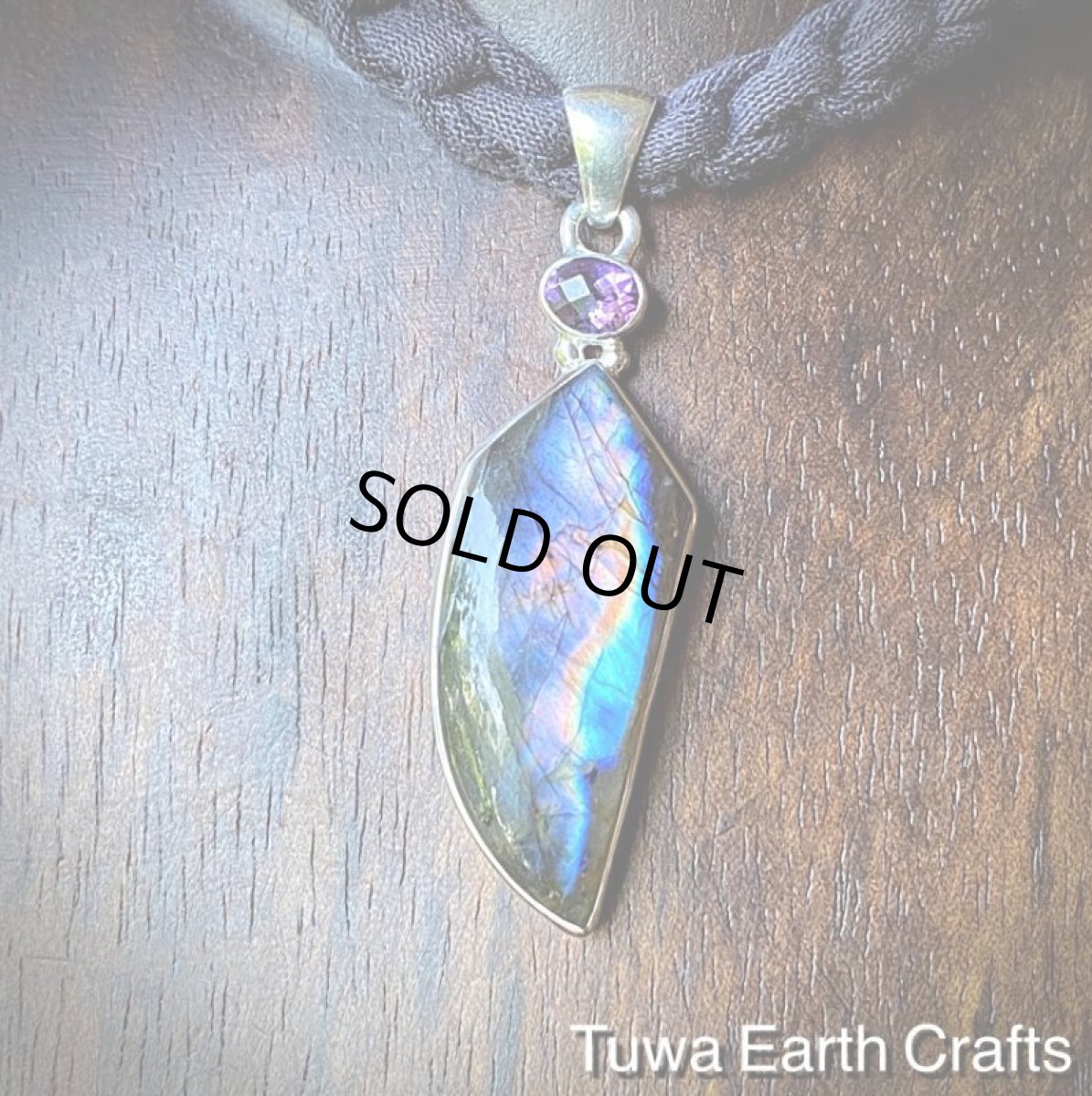 画像6: オーロラ色 高品質大ぶりスペクトロライト（フィンランド産ラブラドライト）&宝石質アメジスト ペンダントトップ パープル・ピンク・ブルー レインボーラブラドライト★天然石パワーストーンアクセサリー ヒーリングストーン お守りジュエリー (6)