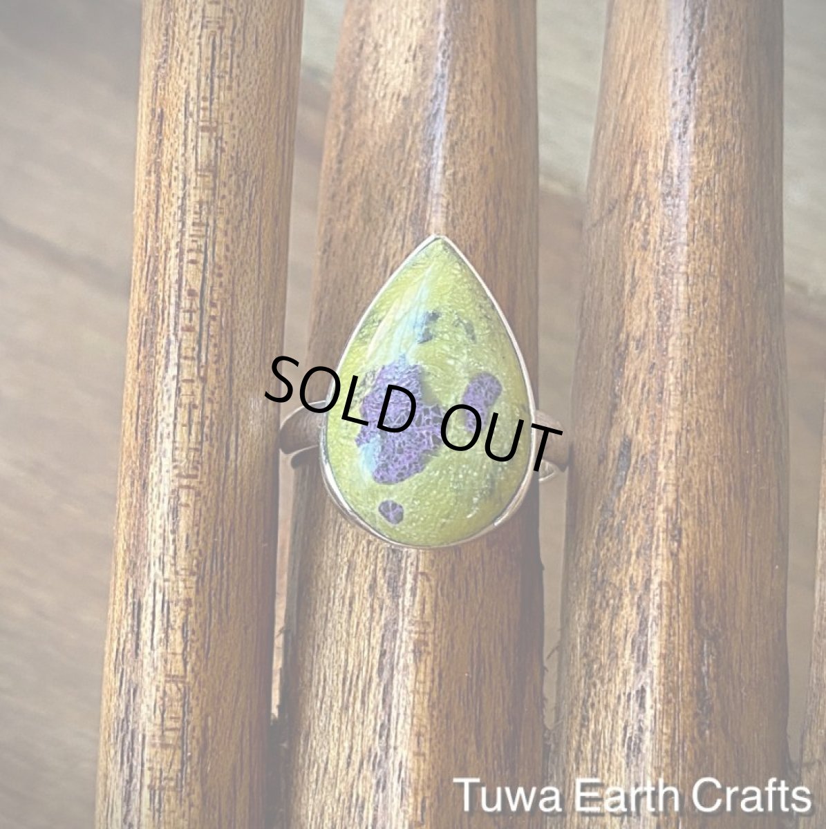 画像12: 【自然との調和・グラウンディング・瞑想】1点もの高品質アトランティサイト指輪リング18号*お守りパワーストーン天然石アクセサリー (12)