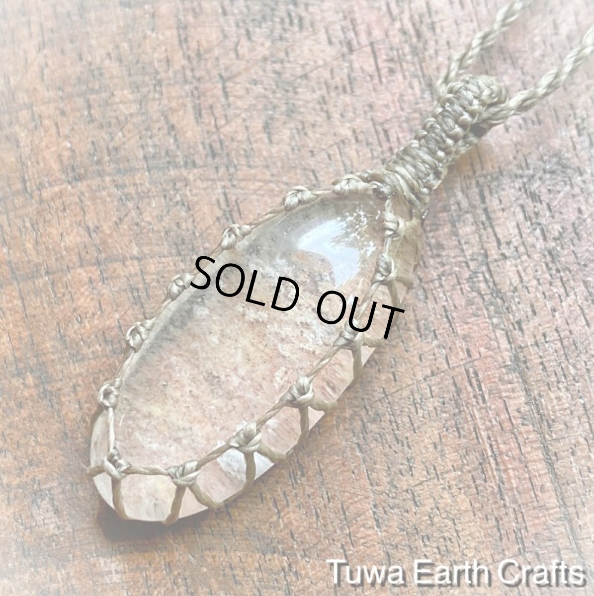 画像16: 1点物大ぶり高品質ガーデンクォーツ ペンダント/ネックレス*シンプル 庭園水晶*天然石パワーストーン アクセサリー マクラメ お守りヒーリングジュエリー (16)