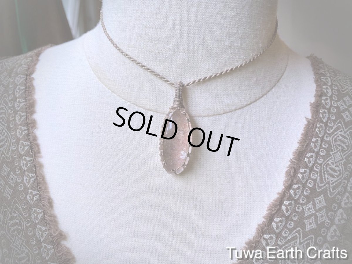 画像8: 1点物大ぶり高品質ガーデンクォーツ ペンダント/ネックレス*シンプル 庭園水晶*天然石パワーストーン アクセサリー マクラメ お守りヒーリングジュエリー (8)