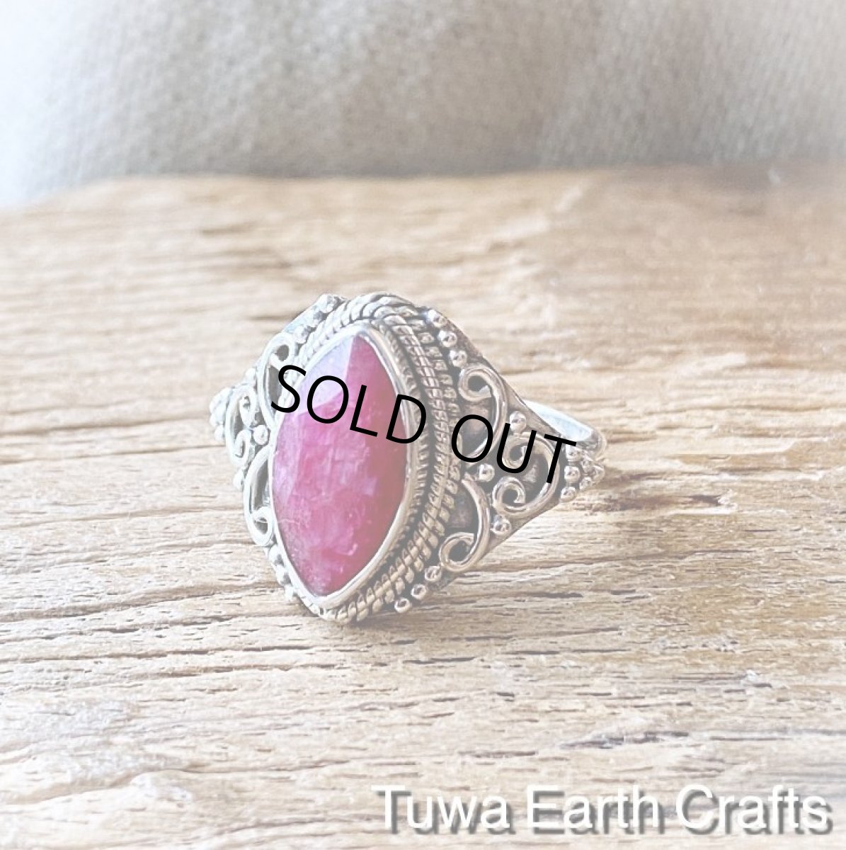 画像2: 1点物 高品質大ぶり天然ルビー指輪リング18号*天然石パワーストーンアクセサリー*ヒーリングジュエリーお守り (2)