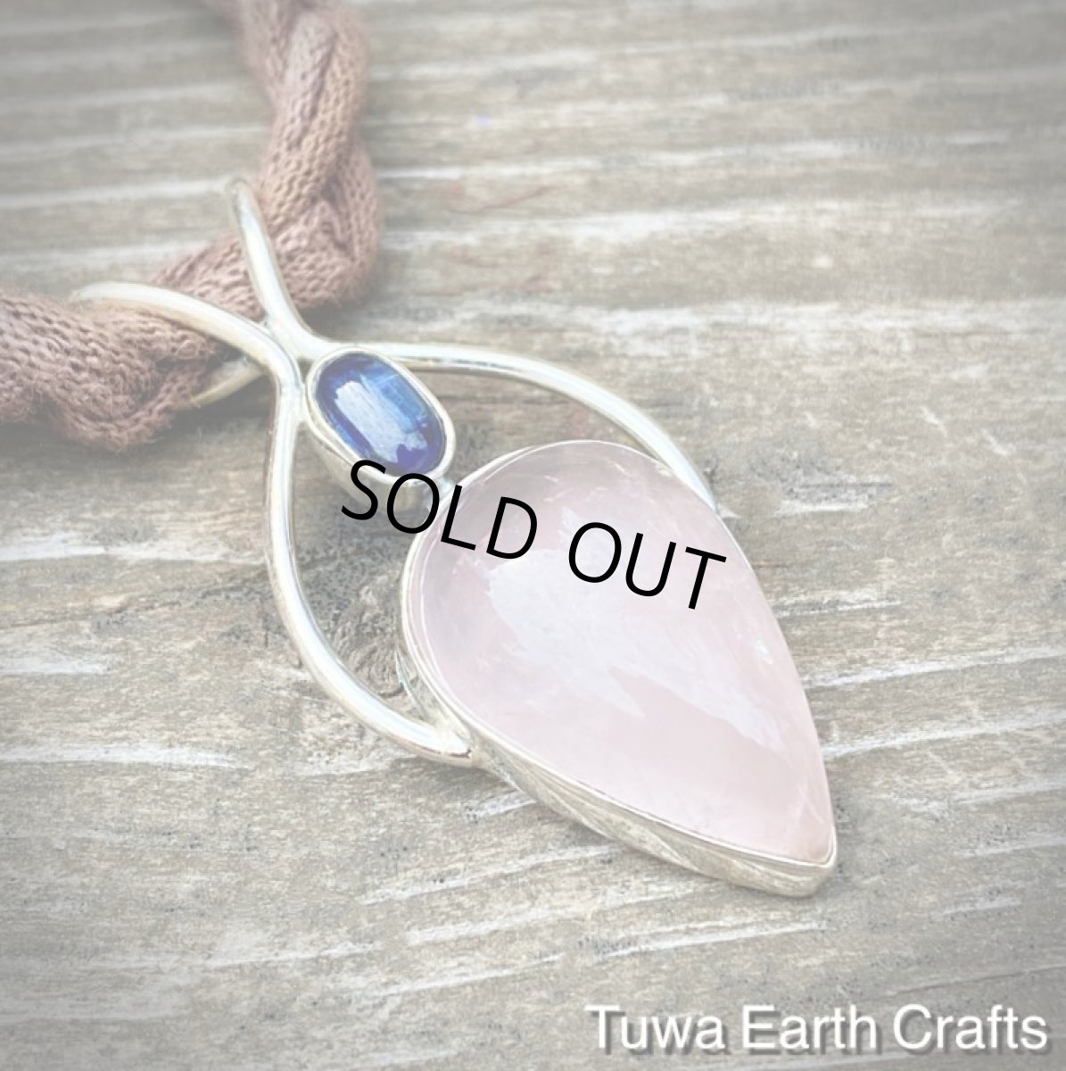 画像2: 【自己肯定・自信】1点物大ぶり高品質ローズクォーツ ペンダントトップ with ブルーカイヤナイト★パワーストーン天然石アクセサリー ヒーリングストーンお守りジュエリー (2)