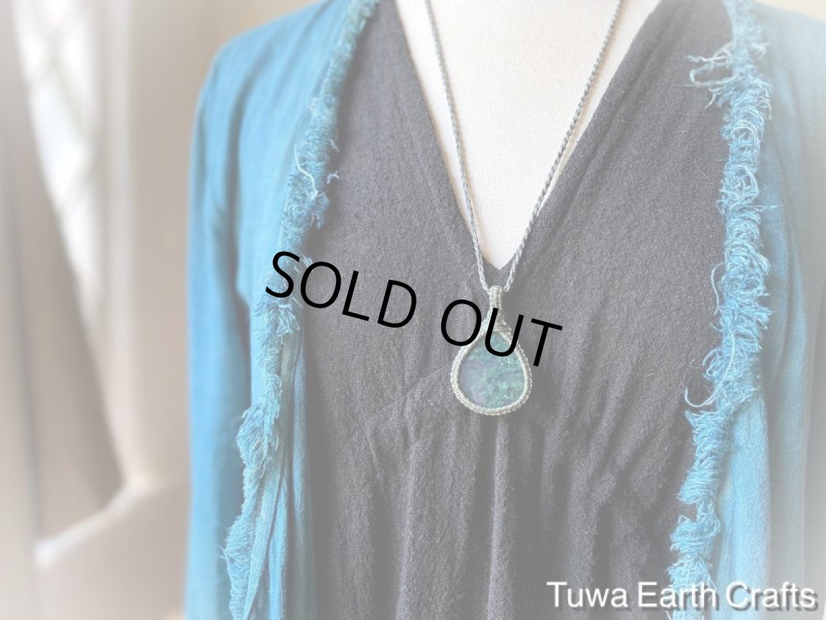 画像9: 【自然との繋がり・農耕民族お守り🌿】大ぶり高品質アフリカ産モスアゲート・苔瑪瑙　ペンダント・ネックレス　シンプル&ナチュラル １点もの　マクラメアクセサリー ヒーリングジュエリー　天然石 ハンドメイド (9)