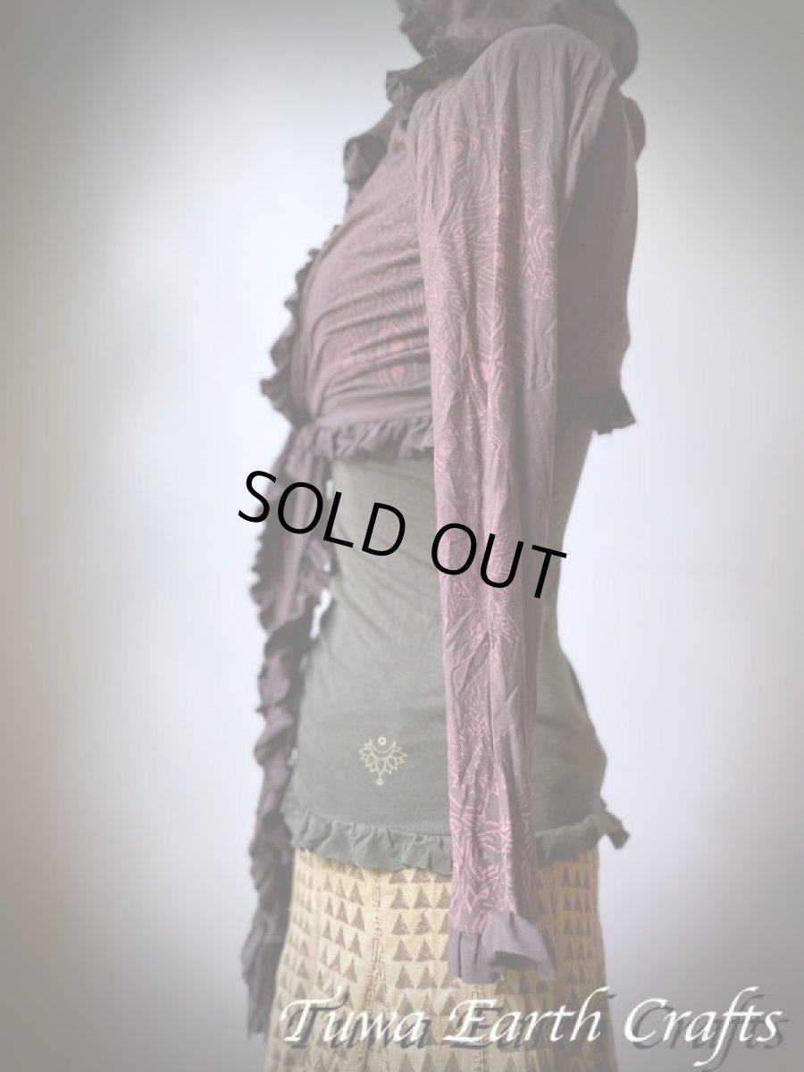 画像26: カナダ発ブランド Sati Creation  フード付きボレロ/フーディー カーディガン スーフィー曼荼羅プリント入り*フェアトレード*ヨガ*ダンスウェア*フェスティバル*ウェディング (26)