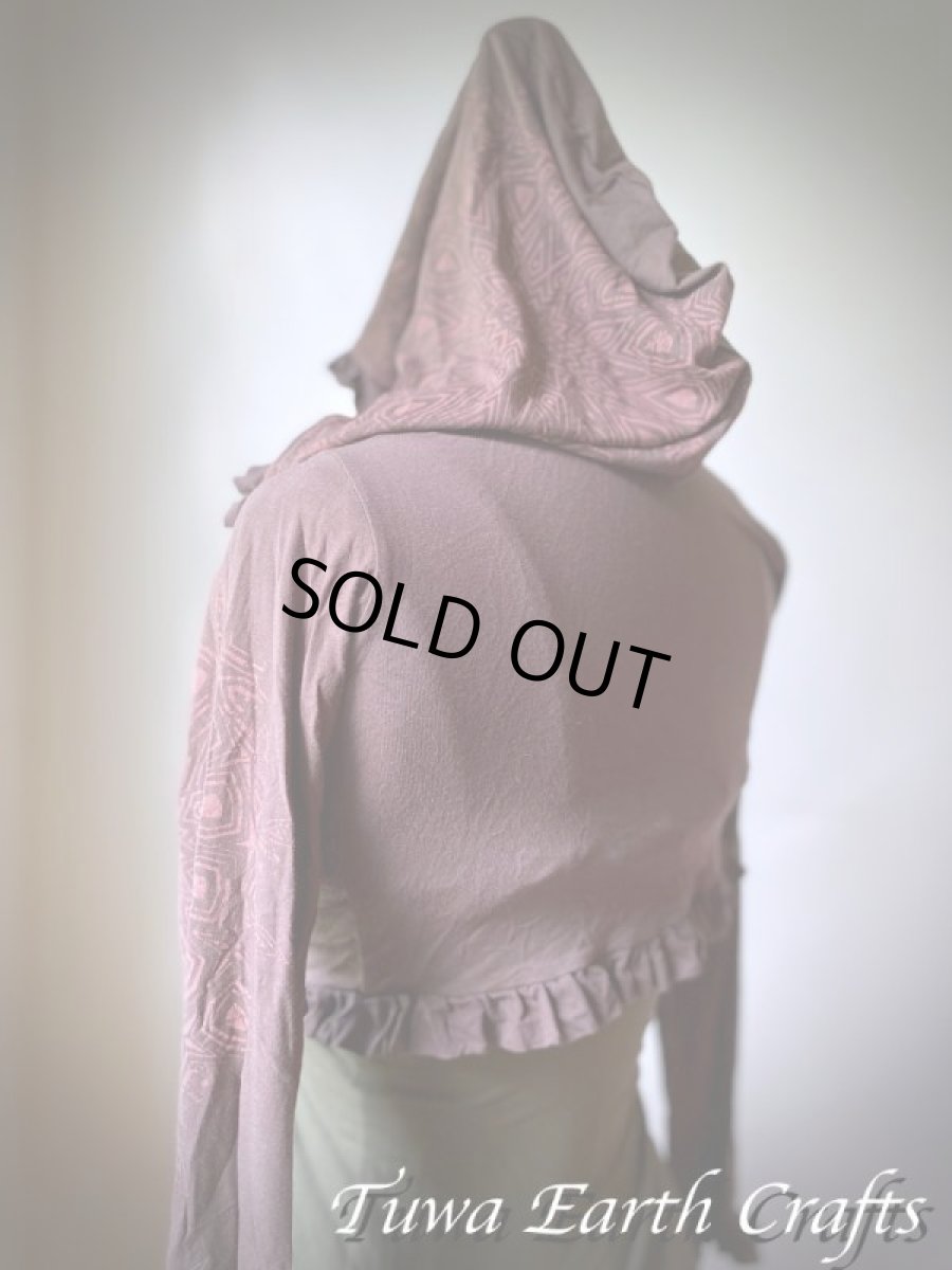 画像8: カナダ発ブランド Sati Creation  フード付きボレロ/フーディー カーディガン スーフィー曼荼羅プリント入り*フェアトレード*ヨガ*ダンスウェア*フェスティバル*ウェディング (8)