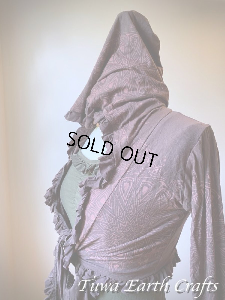 画像22: カナダ発ブランド Sati Creation  フード付きボレロ/フーディー カーディガン スーフィー曼荼羅プリント入り*フェアトレード*ヨガ*ダンスウェア*フェスティバル*ウェディング (22)