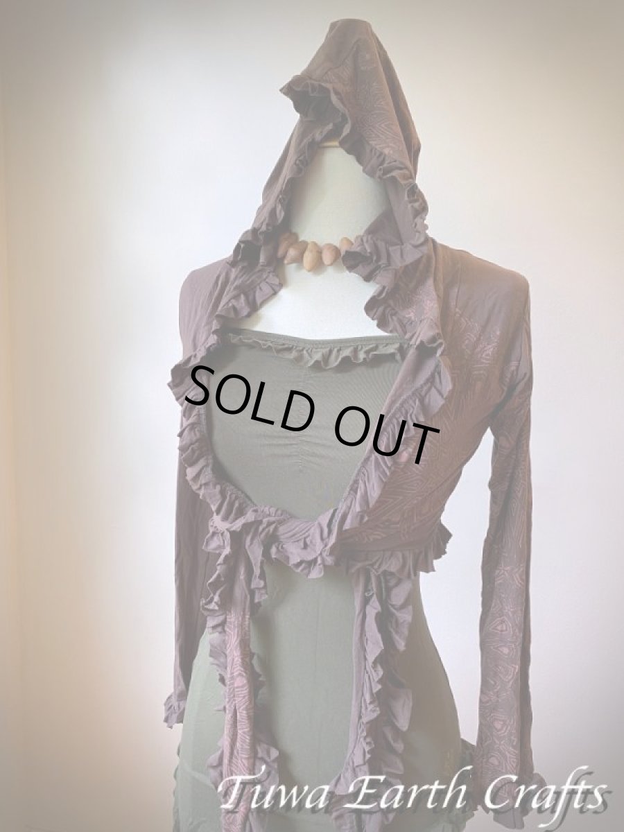 画像16: カナダ発ブランド Sati Creation  フード付きボレロ/フーディー カーディガン スーフィー曼荼羅プリント入り*フェアトレード*ヨガ*ダンスウェア*フェスティバル*ウェディング (16)