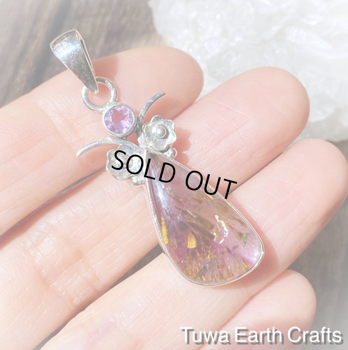 画像13: 虹入り🌈✨【運気アップ・ヒーリング】高品質スーパーセブン/セイクリッドセブン（カコクセナイトinアメジスト）ペンダントトップ with 宝石質きらきらアメジスト★1点ものヒーリングストーンお守りジュエリー天然石パワーストーンアクセサリー (13)