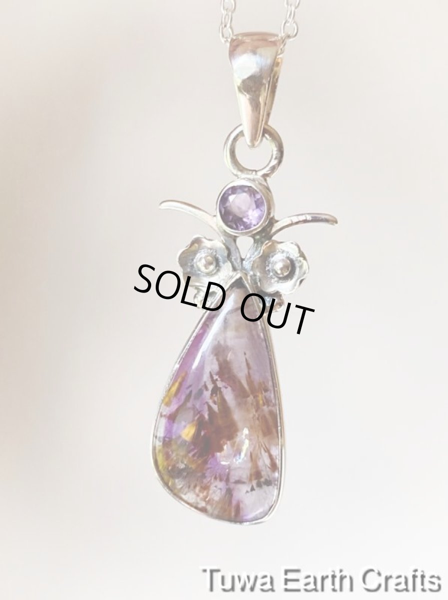 画像2: 虹入り🌈✨【運気アップ・ヒーリング】高品質スーパーセブン/セイクリッドセブン（カコクセナイトinアメジスト）ペンダントトップ with 宝石質きらきらアメジスト★1点ものヒーリングストーンお守りジュエリー天然石パワーストーンアクセサリー (2)