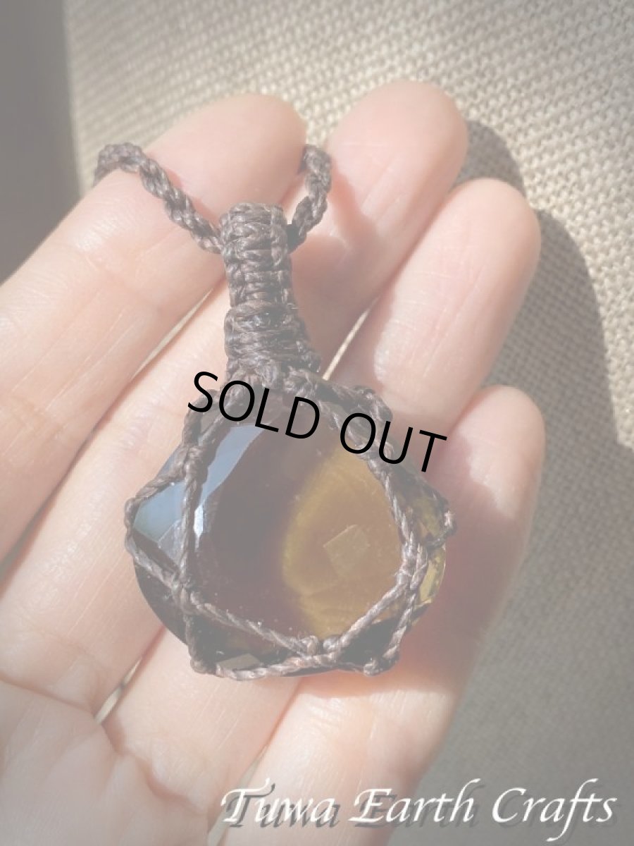 画像9: 【魔除け・浄化】大ぶりきらきらファセットカット高品質スモーキークォーツ シンプルネックレス マクラメ編みアクセサリー ペンダント 煙水晶 パワーストーン天然石お守りヒーリングジュエリー (9)
