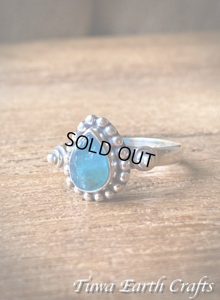 画像3: 【モチベーションUP・意志の強化】高品質 ネオンブルーアパタイト原石シルバーリング 指輪13号 ヒーリング天然石パワーストーンアクセサリー スピリチュアルお守りジュエリー (3)