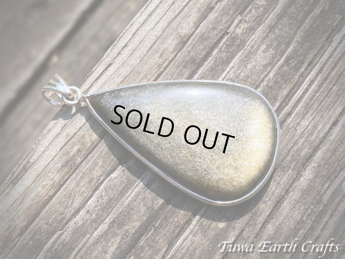 画像29: 【魔除け・厄除け】石全長4cm大ぶり♪ 高品質ゴールドシーンオブシディアン（黒曜石）ペンダントトップ*パワーストーン天然石お守りアクセサリー ヒーリングジュエリー スピリチュアル (29)